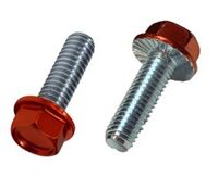 1/4-20 X 1 UNSLOT HWH M/S ZINC PT. RED